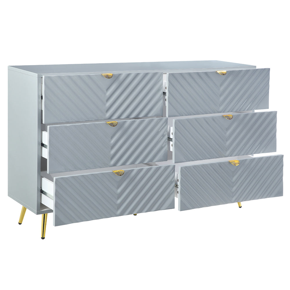 ACME Gaines Gray High Gloss Finish Dresser Model BD01043A