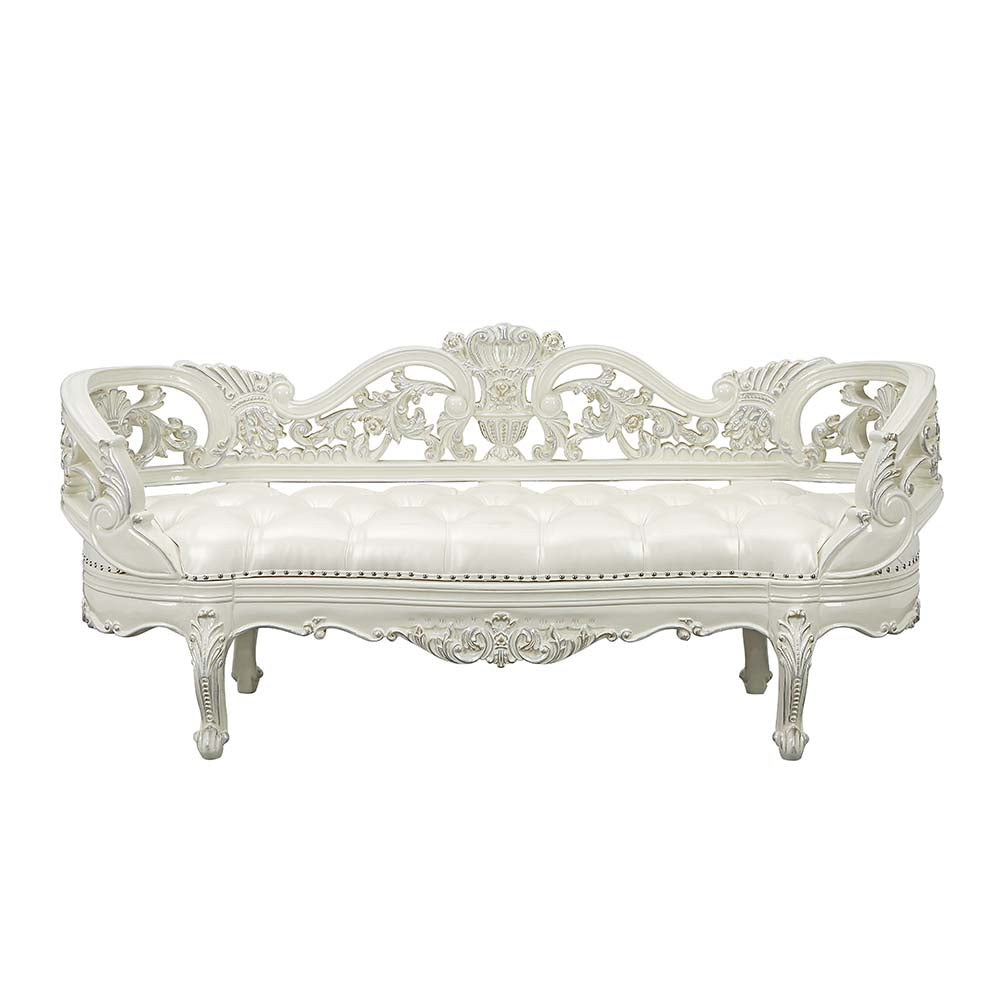 ACME Adara Antique White Bench Model BD01253