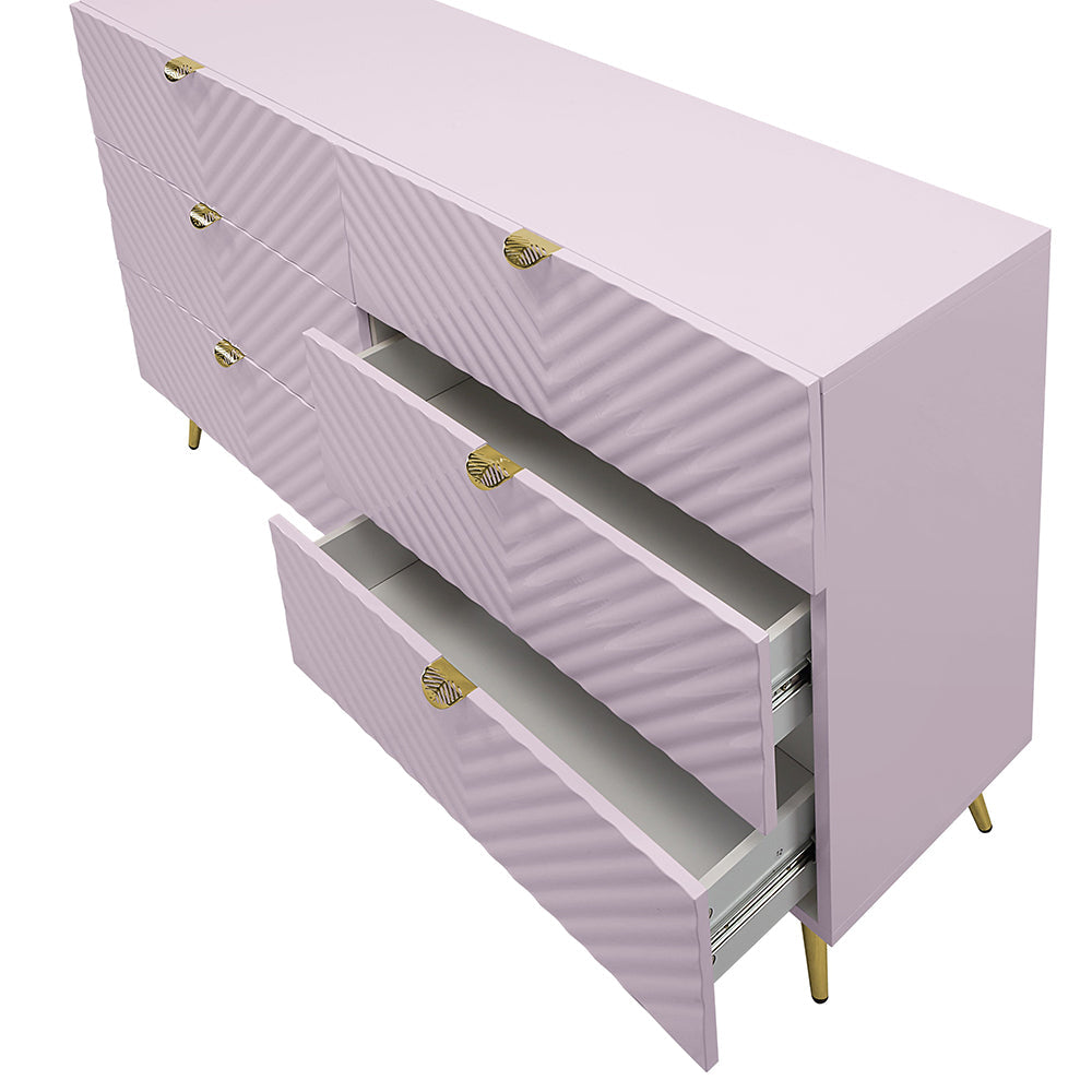 ACME Gaines Pink High Gloss Dresser Model BD02665