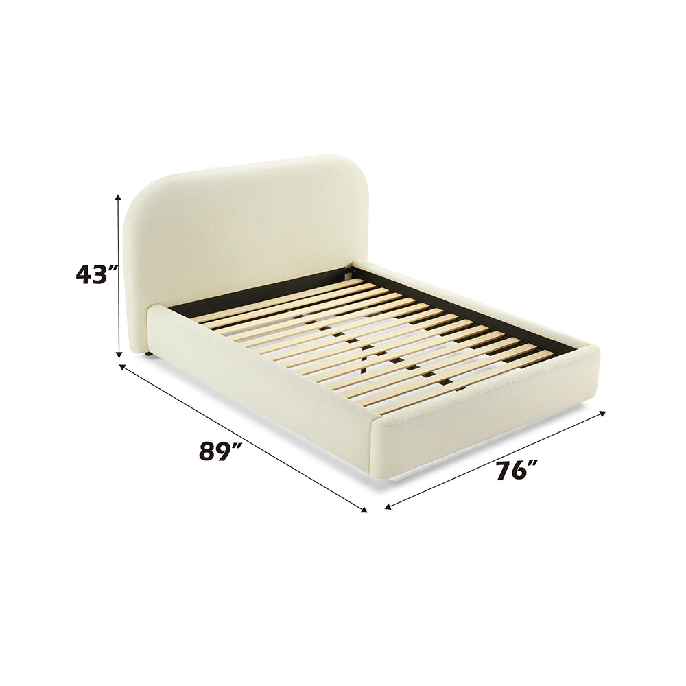 ACME Arden Beige Boucle Queen Bed Model BD03902Q