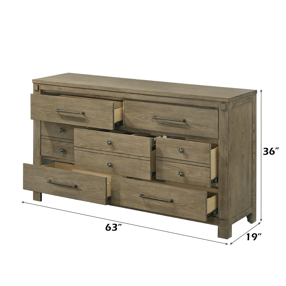 ACME Colton Antique White Oak Dresser Model BD05295