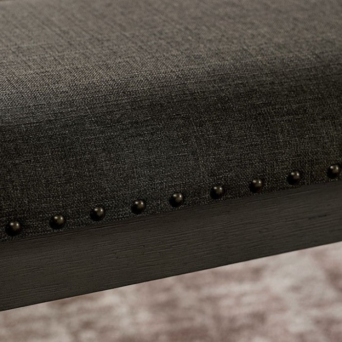 Furniture of America Cilgerran Gray/Dark Gray Transitional Bench Model CM3153GY-BN