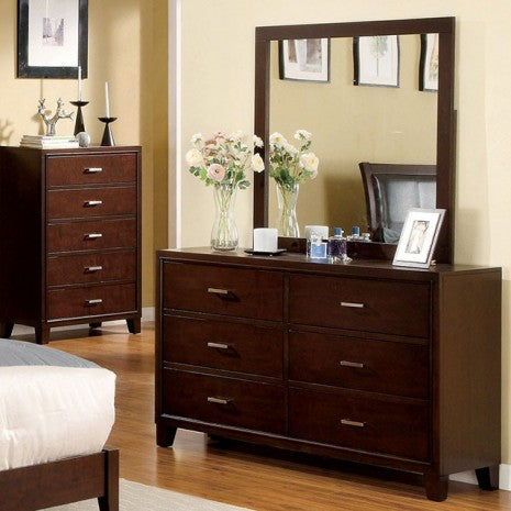 Furniture of America Enrico Brown Cherry Contemporary Dresser Model CM7068D
