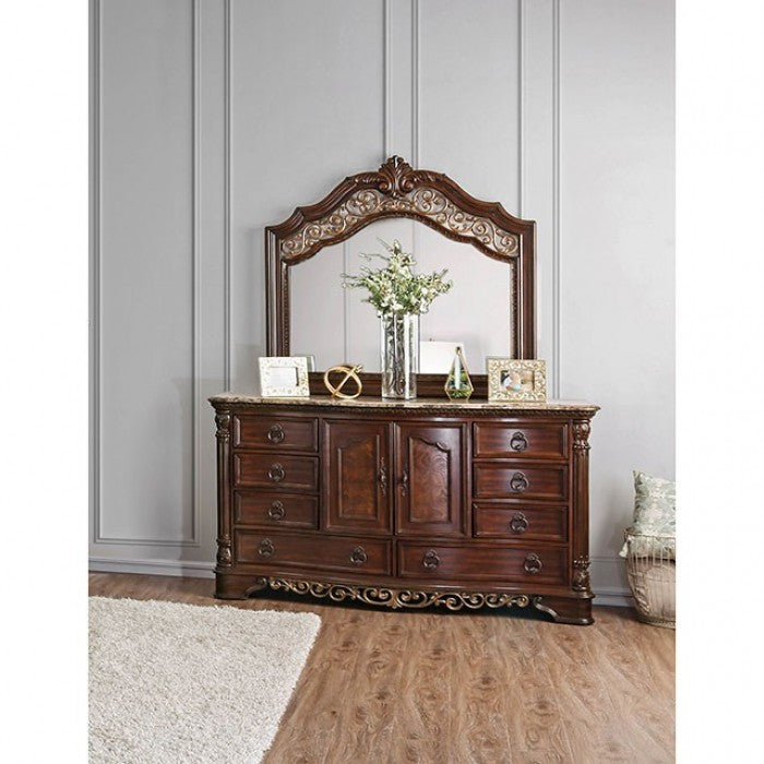 Furniture of America Menodora Brown Cherry Transitional Dresser Model CM7311D