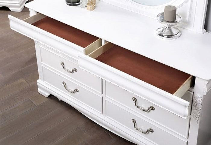 Furniture of America Alecia White Transitional Dresser Model CM7458WH-D