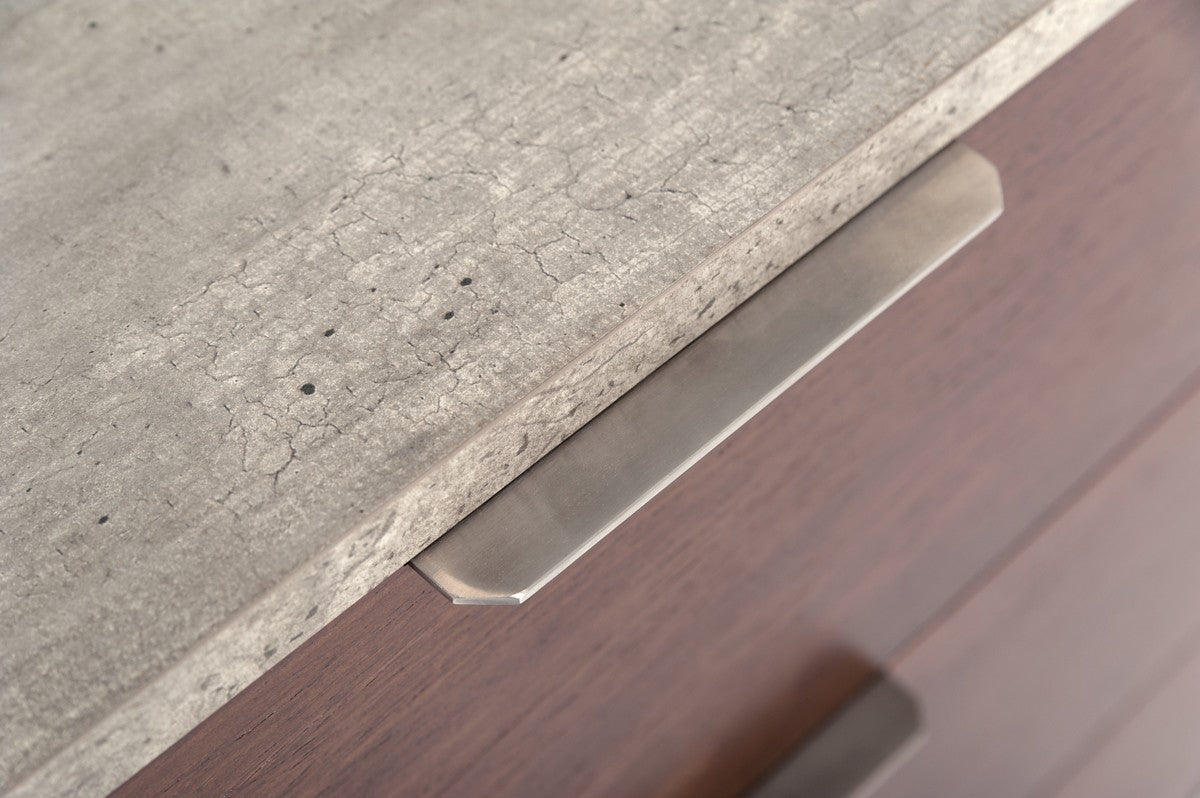 Nova Domus Conner Modern Dark Walnut & Faux Concrete Bedroom Set Model VGAN-CONNER-SET-DK
