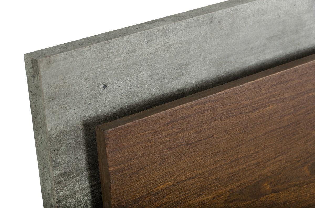 Nova Domus Conner Modern Dark Walnut & Faux Concrete Bedroom Set Model VGAN-CONNER-SET-DK