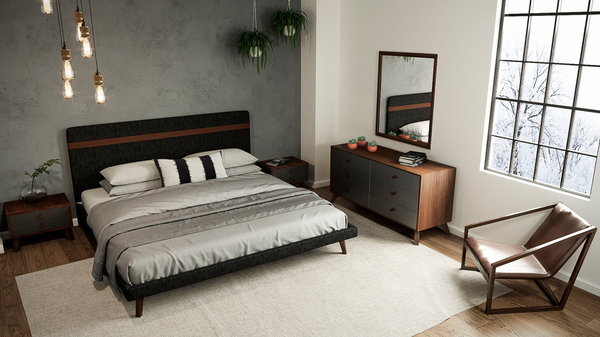 Queen Nova Domus Dali Modern Grey & Walnut Bedroom Set Model VGMABR-31-SET-Q