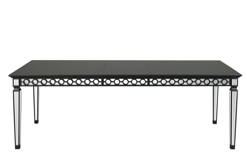 ACME Varian II Mirrored & Black Dining Table Model DN00590