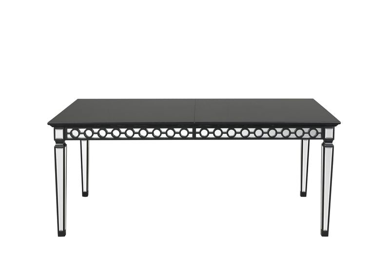 ACME Varian II Mirrored & Black Dining Table Model DN00590