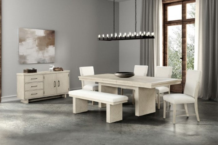 Furniture of America Hagerman Natural Modern Farmhouse Dining Bench Model FM3410NT-BN