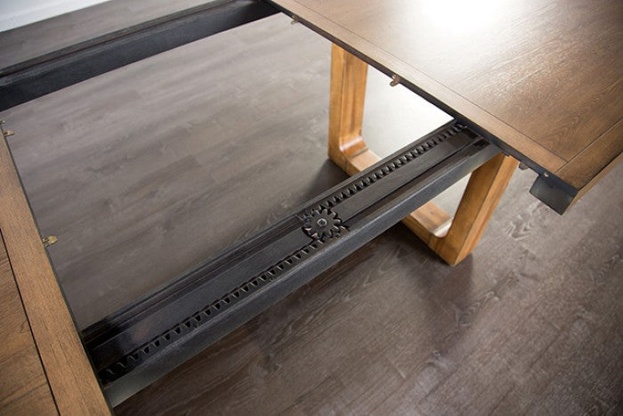 Furniture of America Mandal Chestnut Transitional Dining Table Model FM3421BR-T-TABLE