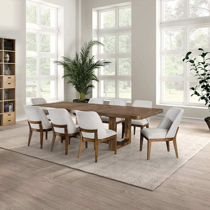 Furniture of America Mandal Chestnut/White Transitional Side Chair (2/Ctn) Model FM3421WH-SC-2PK