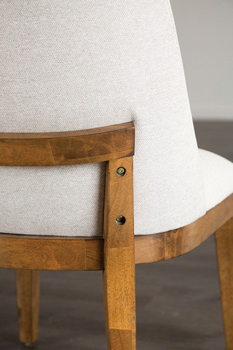 Furniture of America Mandal Chestnut/White Transitional Side Chair (2/Ctn) Model FM3421WH-SC-2PK