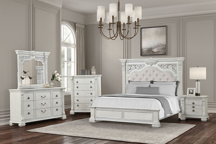 Furniture of America Promenade Wire Brushed White Traditional Dresser W/Jewelry Box Model FM70001WH-D