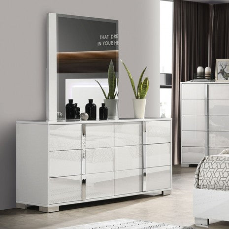 Furniture of America Sinistra White Contemporary Dresser Model FM7211WH-D