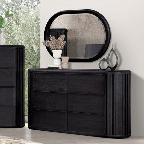 Furniture of America Hildesheim Black Modern Contemporary Dresser Model FM73000BK-D