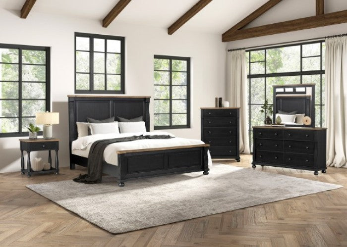 Furniture of America Neue Mills Farmhouse Black/Rustic Oak Modern Farmhouse Dresser Model FM79009BK-D