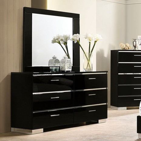 Furniture of America Carlie Black Contemporary Dresser Model FOA7039D