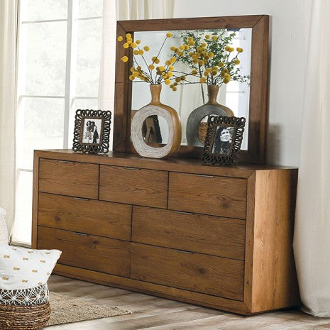 Furniture of America Leirvik Light Walnut Transitional Dresser Model FOA7460WN-D