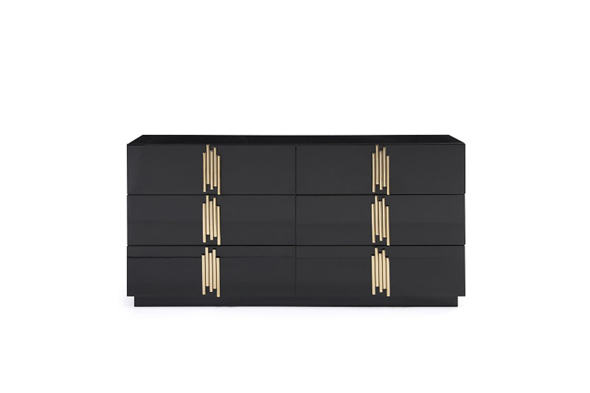 Modrest Token Modern Black & Gold Bedroom Set Model VGVCBD815-SET