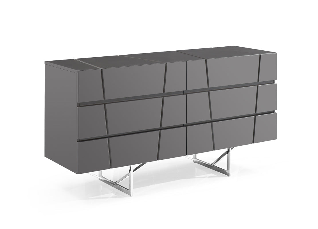 Modrest Chrysler Modern Grey Bedroom Set Model VGVCBD8978-SET-GRY