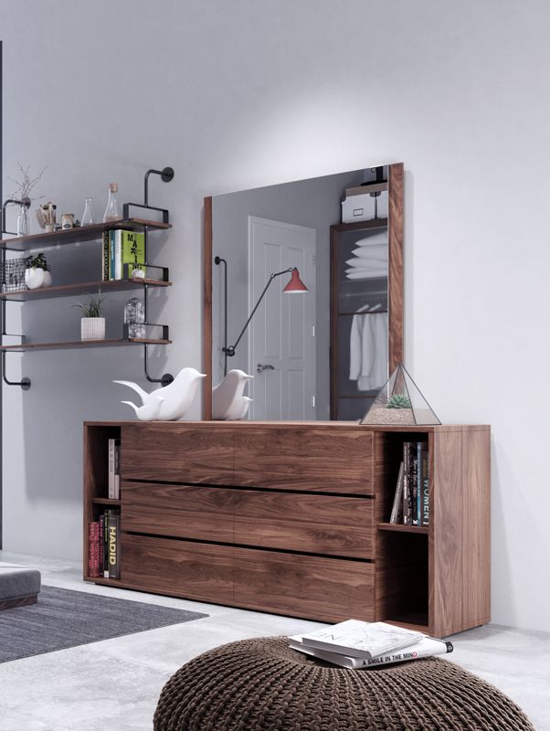 Nova Domus Jagger Modern Walnut Dresser Model VGMABR-55-WAL-DRS