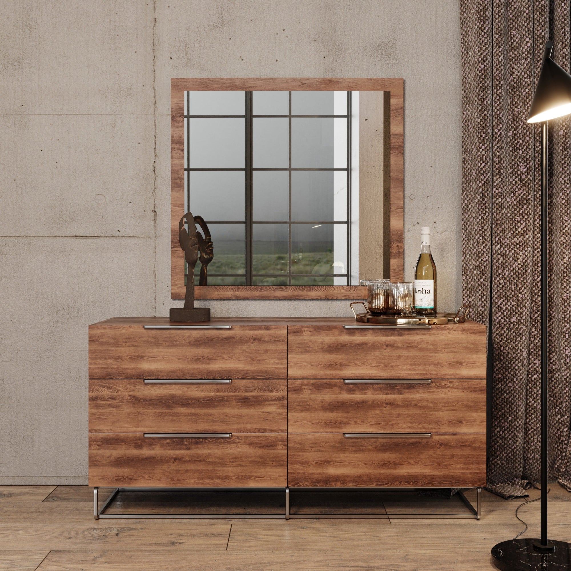 Nova Domus Lorenzo Italian Modern Light Oak Bedroom Set Model VGACLORENZO-SET