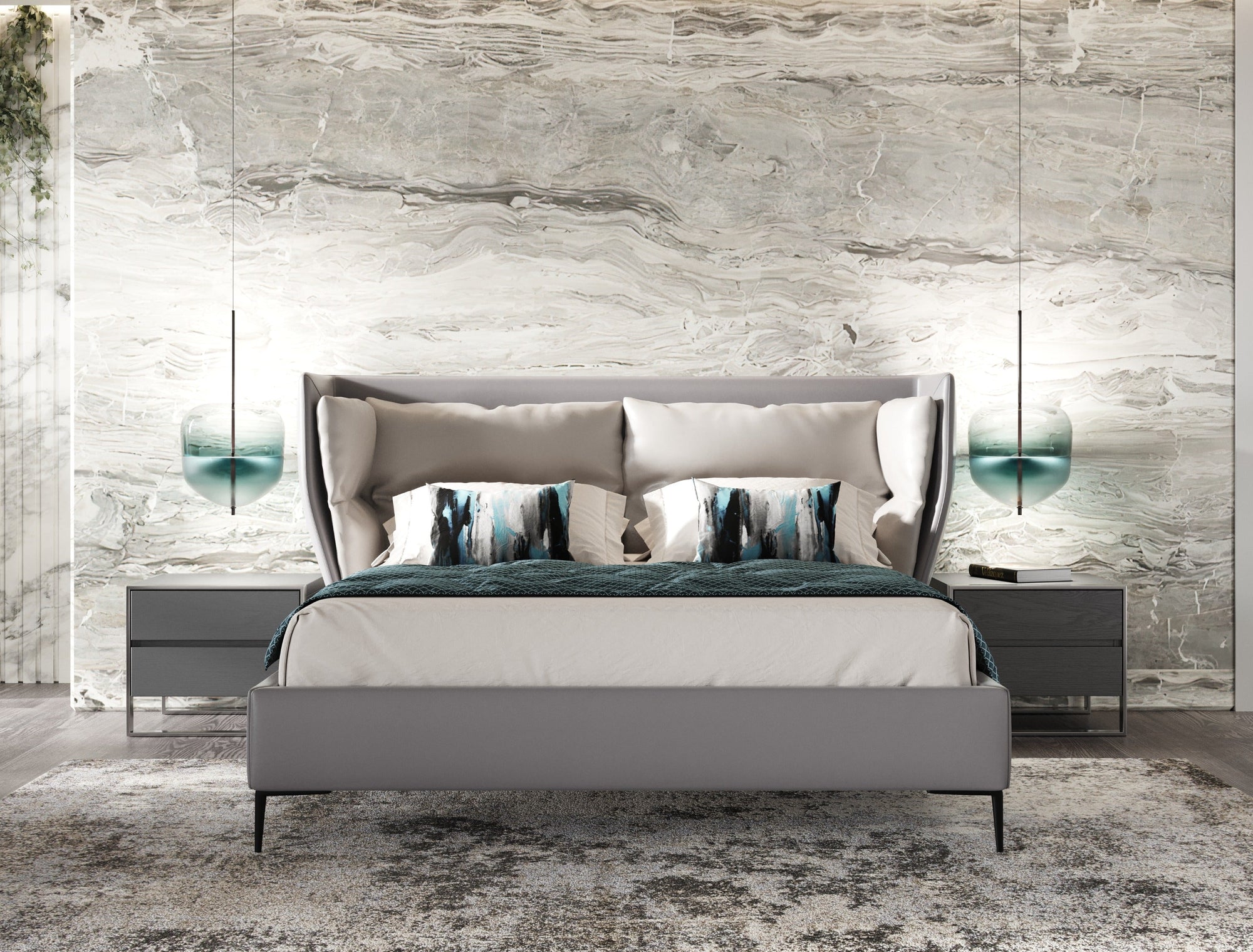 Modrest Jolene Modern Grey Bedroom Set Model VGBBMA2013-SET-EK