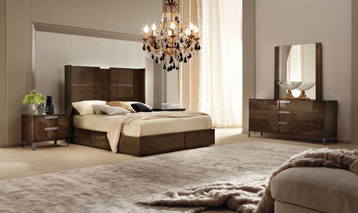 Eastern King Alf Soprano Italian Modern Bedroom Set With Storage Drawer Model VGALFSOPRANO-EK