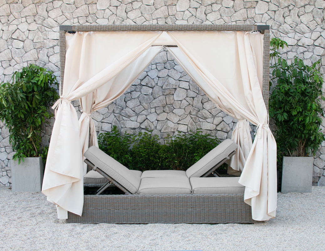 Renava Marin Outdoor Beige Canopy Sunbed Model VGATRABD-106-BGE