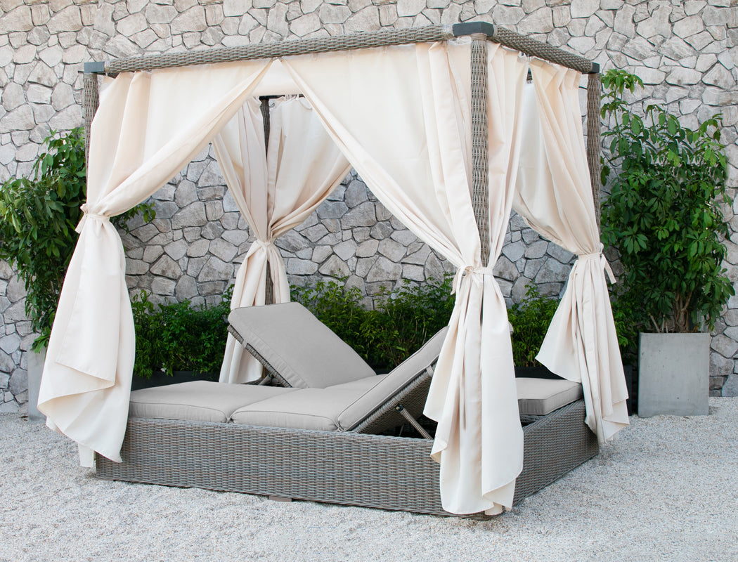 Renava Marin Outdoor Beige Canopy Sunbed Model VGATRABD-106-BGE