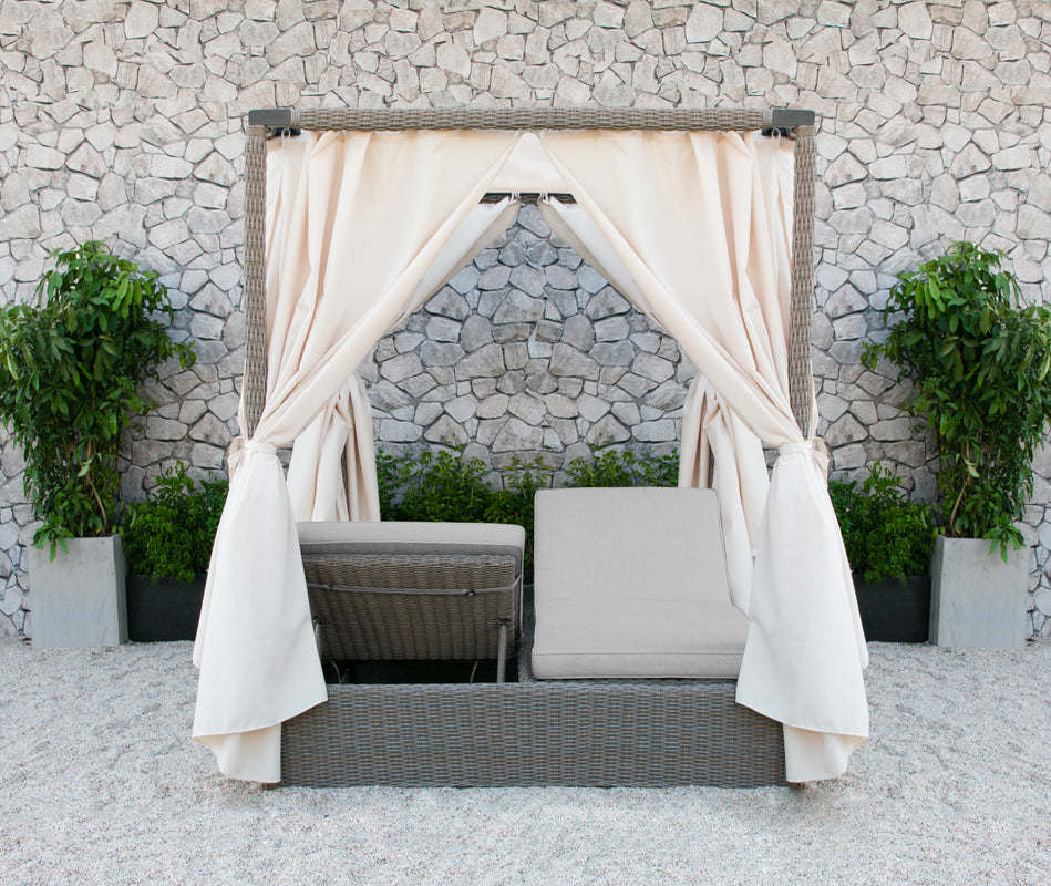 Renava Marin Outdoor Beige Canopy Sunbed Model VGATRABD-106-BGE