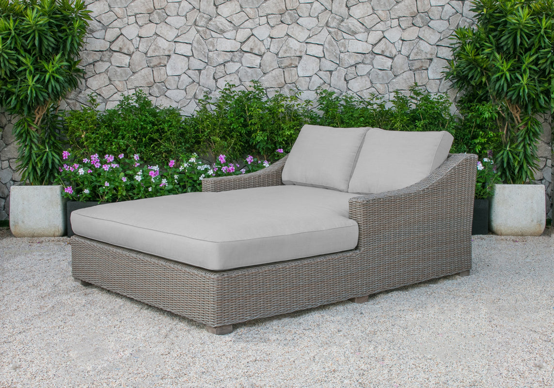 Renava Pismo Outdoor Beige Wicker Sunbed Model VGATRABD-108-BGE