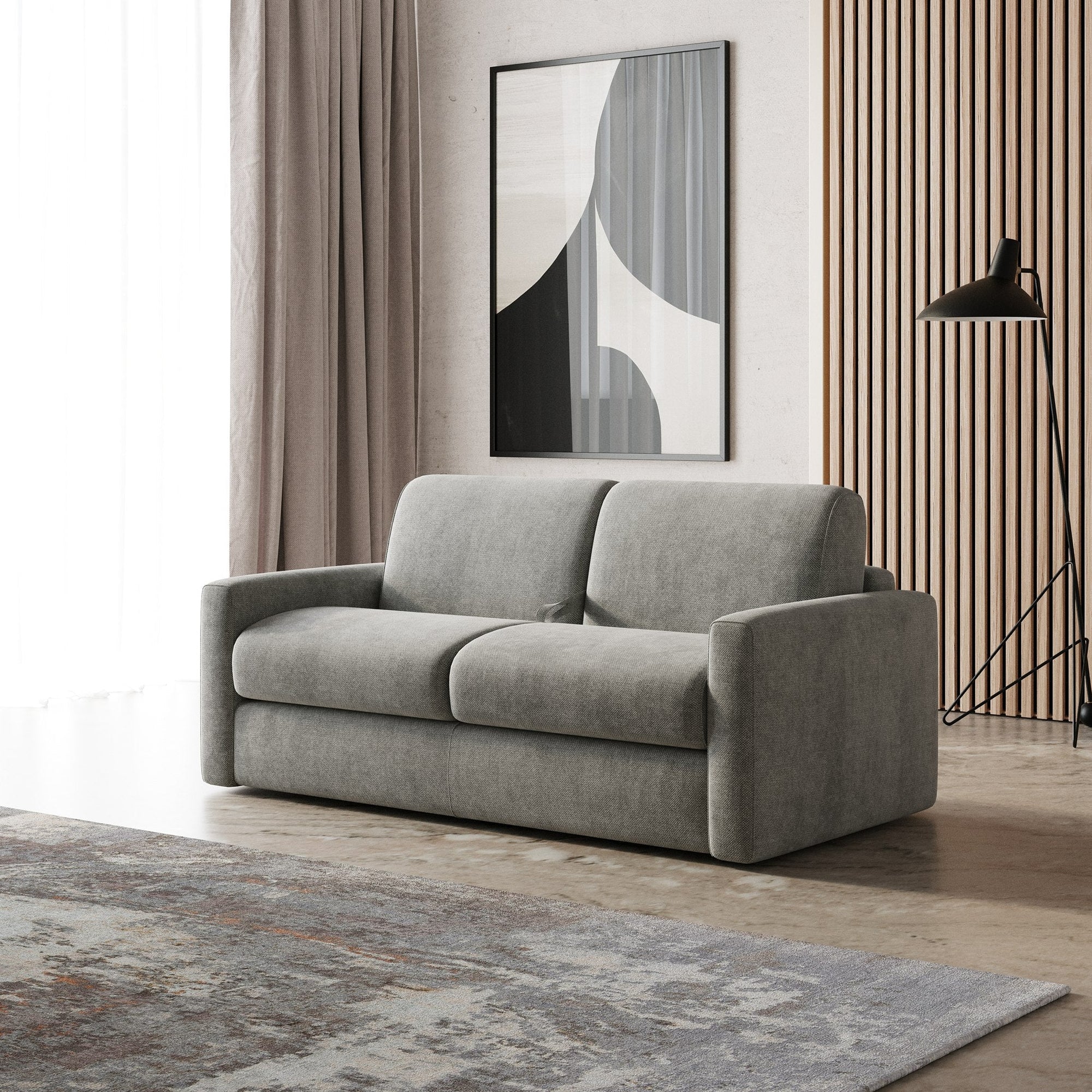 Lamod Italia Revers Italian Modern Grey Fabric Full Sofa Bed Model VGDTREVERS-140-GRY