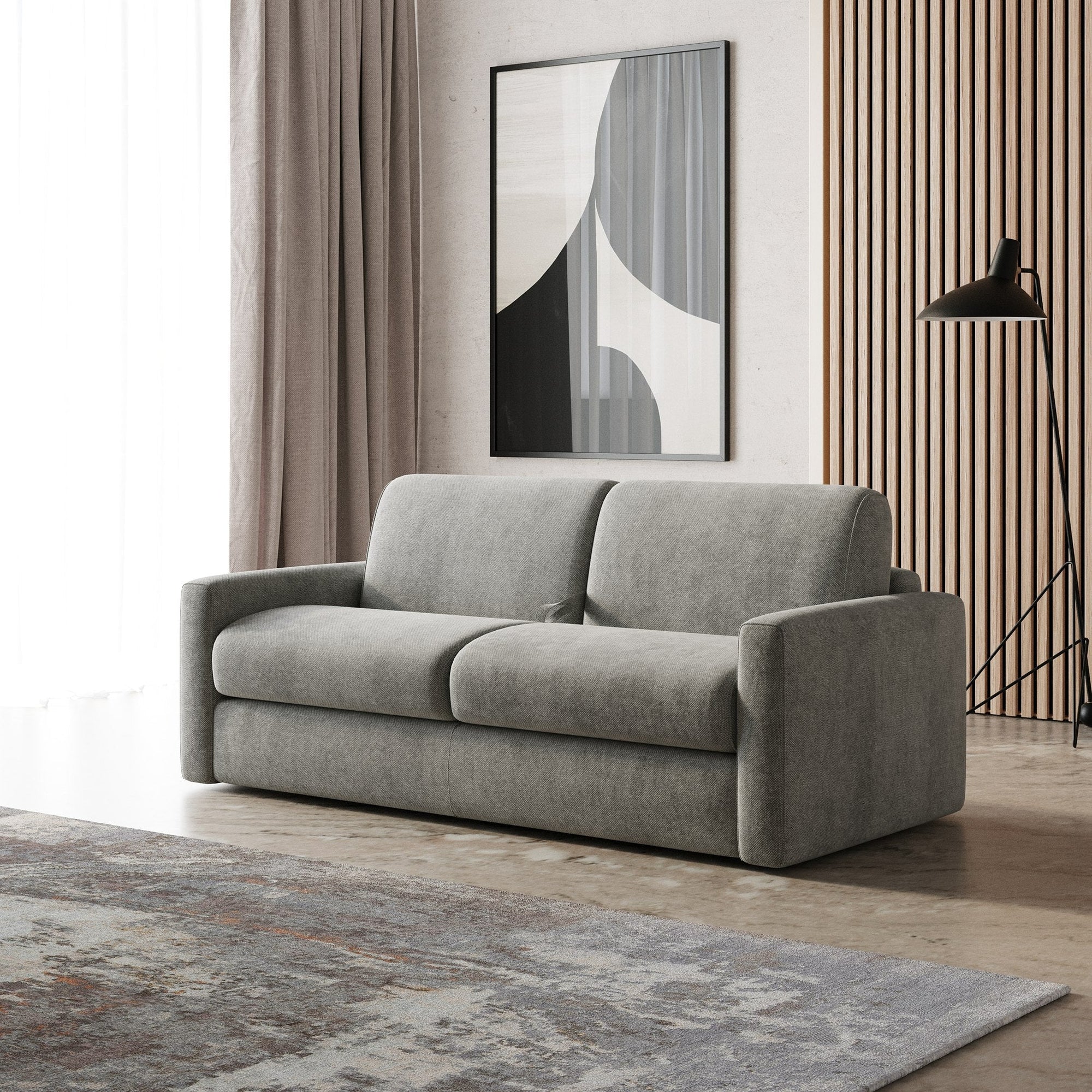 Lamod Italia Revers Italian Modern Grey Fabric Queen Sofa Bed Model VGDTREVERS-160-GRY