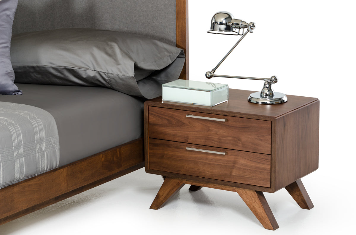 Nova Domus Soria Mid Century Grey & Walnut Bedroom Set Model VGMASORIA-SET