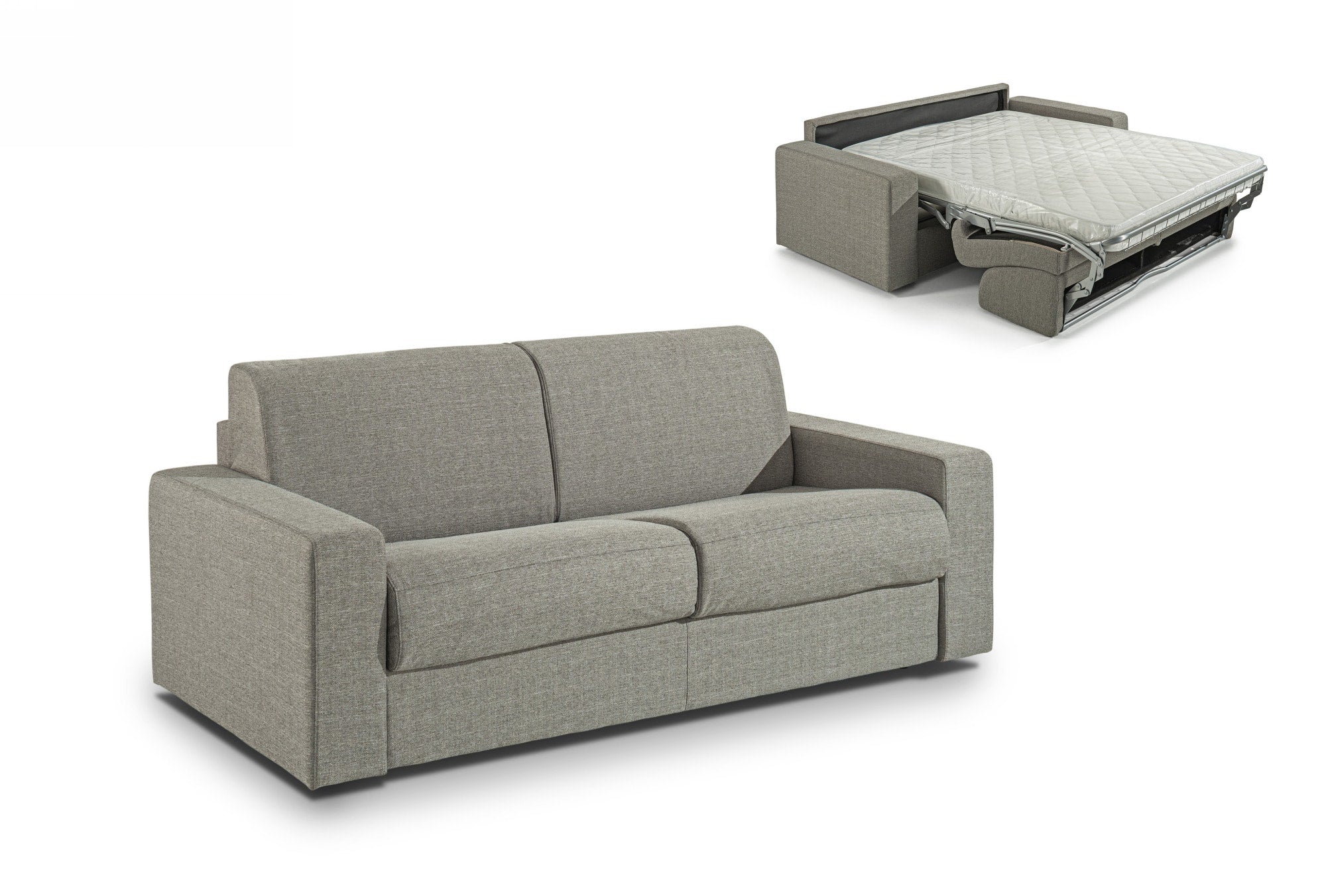 Modrest Made In Italy Urrita Modern Gray Fabric Sofa Bed With Full Size Mattress Model VGACURRITA-F-GRY