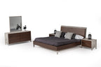 Nova Domus Conner Modern Dark Walnut & Faux Concrete Bedroom Set Model VGAN-CONNER-SET-DK