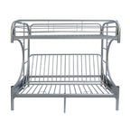 ACME Eclipse Silver Futon Bunk Bed  (Twin | Full)  Model 02091W-SI
