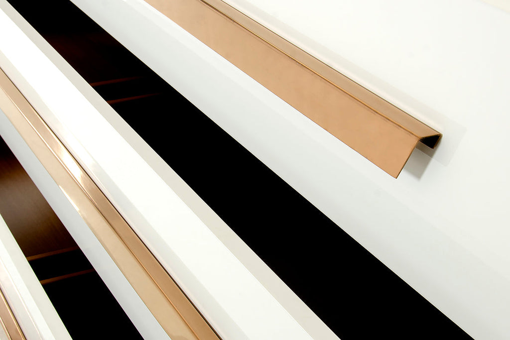 Nova Domus Juliet Italian Modern White & Rosegold Dresser Model VGACJULIET-DSR