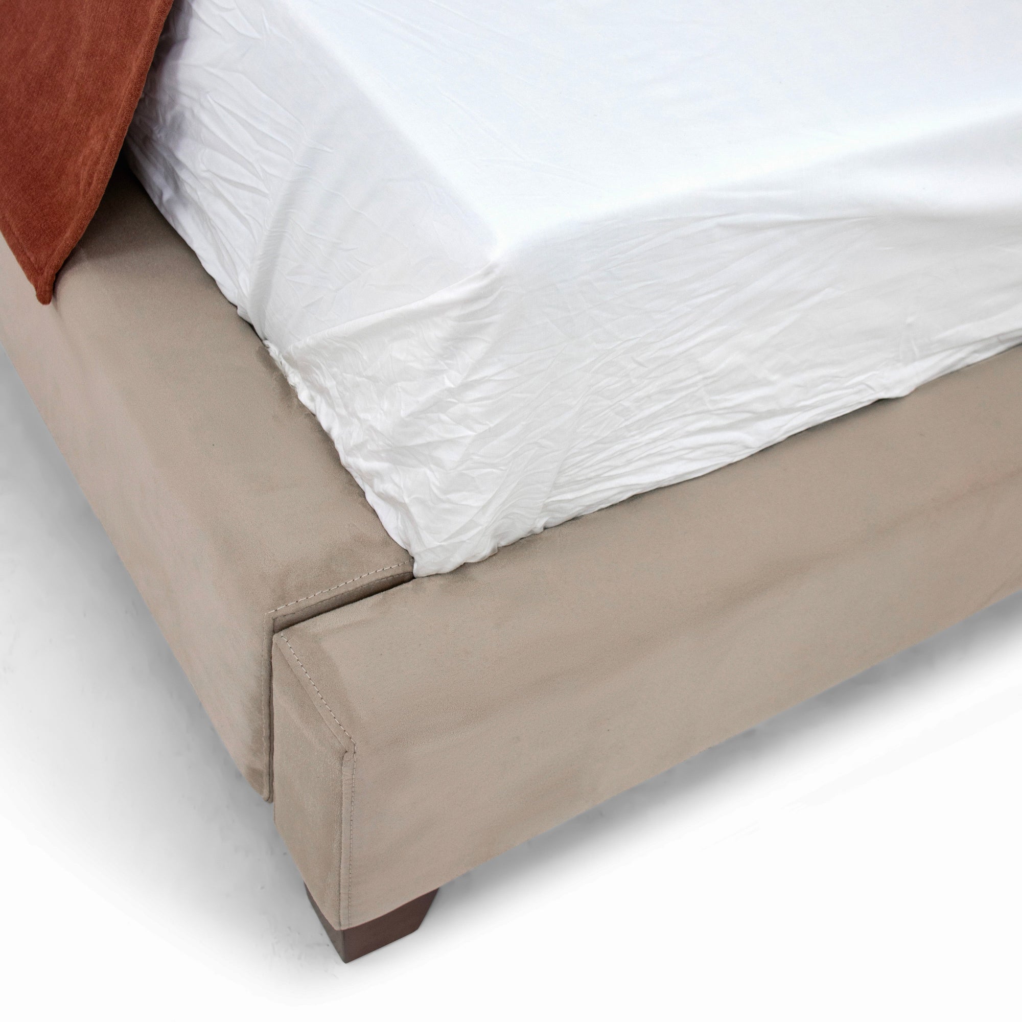 Lit en tissu beige moderne Eastern King Modrest Mckamey, modèle VGEVVG728-VIENNA-039-EK