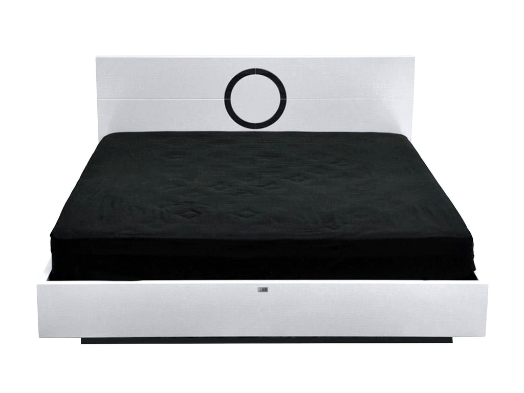 A&X Ovidius Modern White Crocodile Lacquer Bed Model VGUNAW223-180