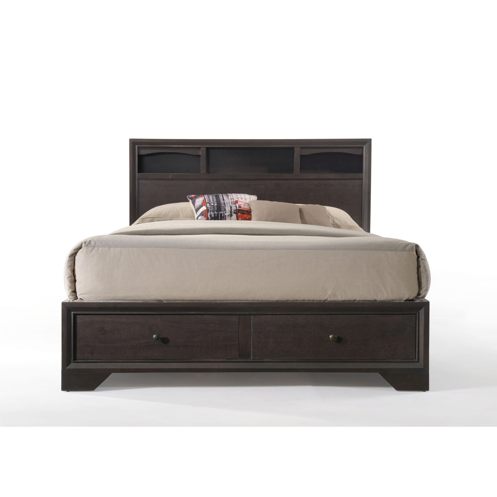 ACME Madison II Espresso Eastern King Bed with Storage Model 19557EK