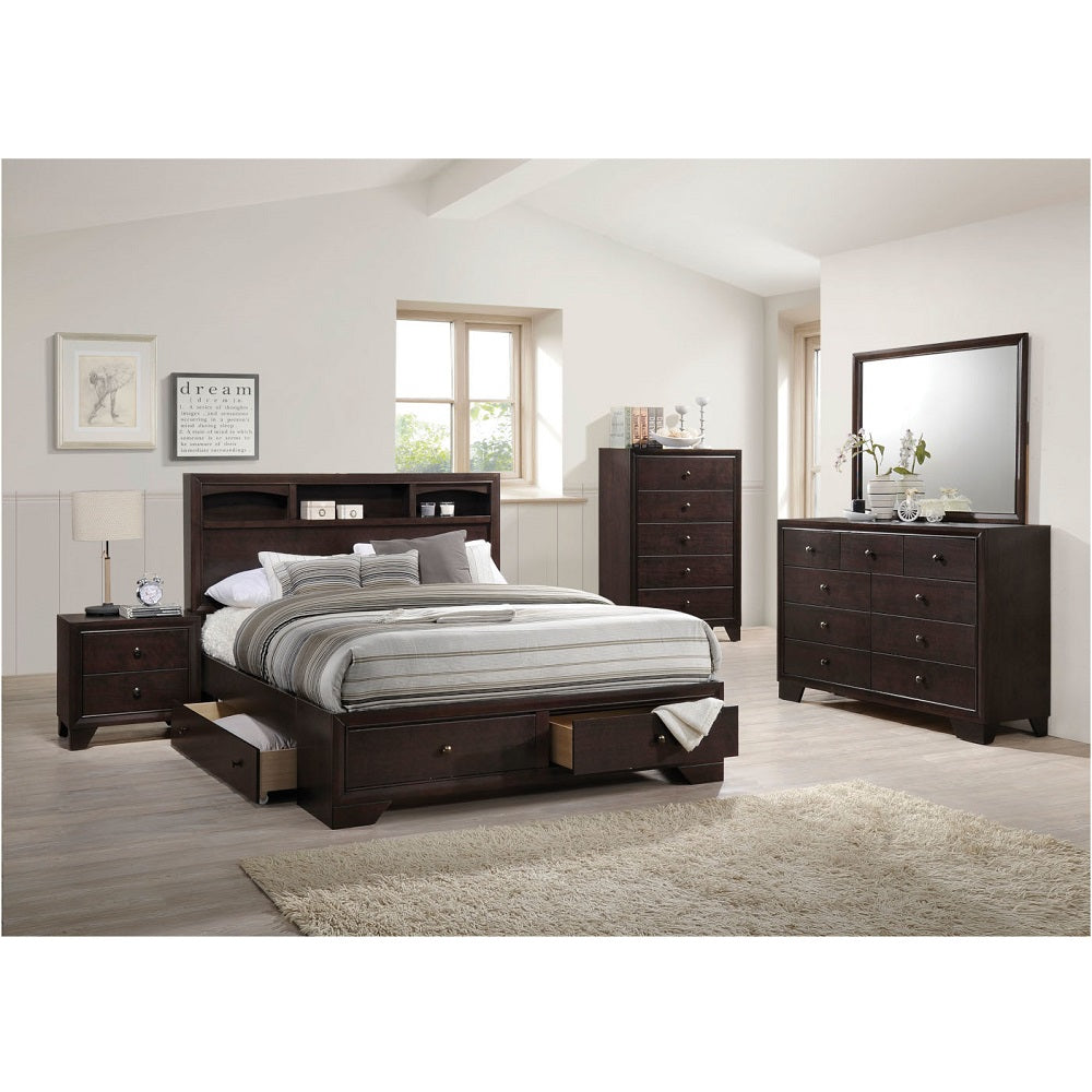 ACME Madison II Espresso Queen Bed with Storage Model 19560Q