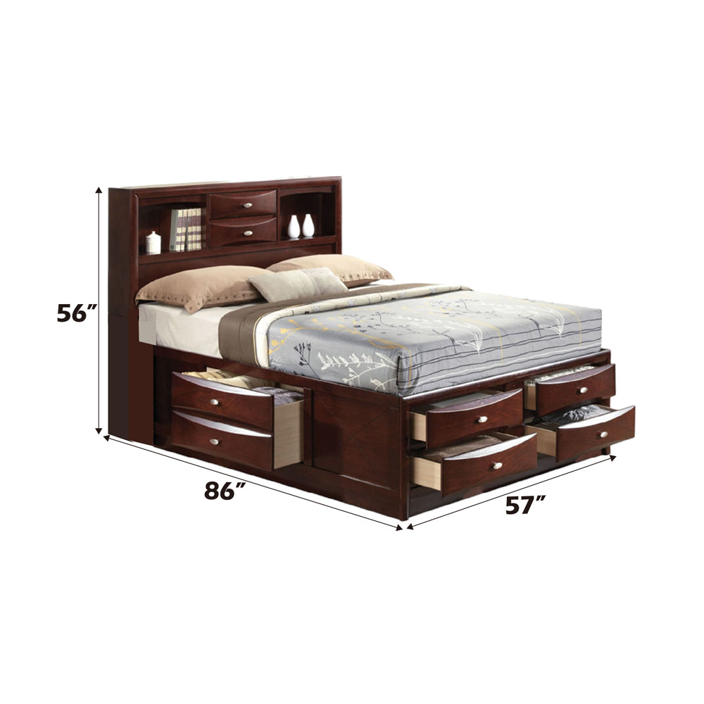 ACME Ireland Espresso Full Bed with Storage Model 21590F