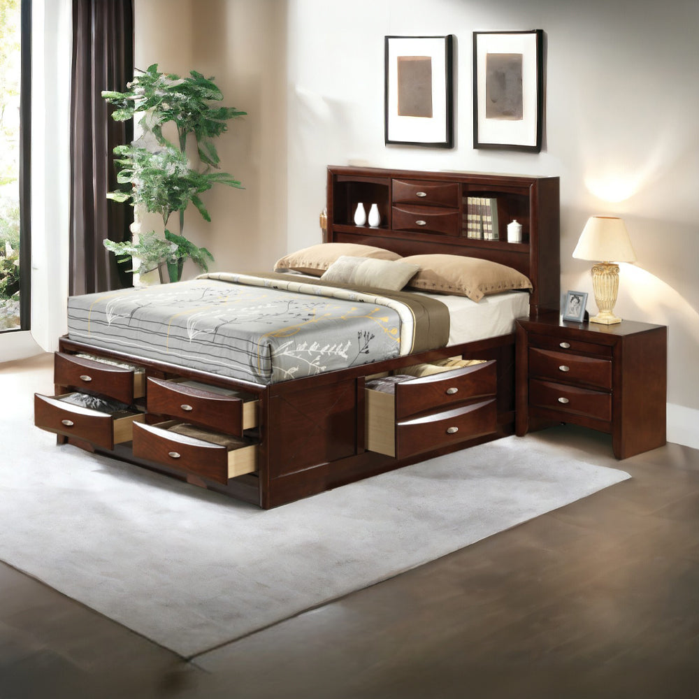 ACME Ireland Espresso Eastern King Bed with Storage Model 21596EK
