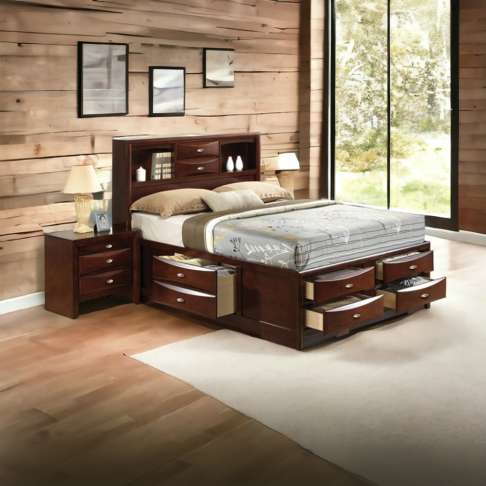 ACME Ireland Espresso Eastern King Bed with Storage Model 21596EK
