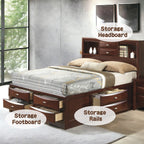 ACME Ireland Espresso Eastern King Bed with Storage Model 21596EK