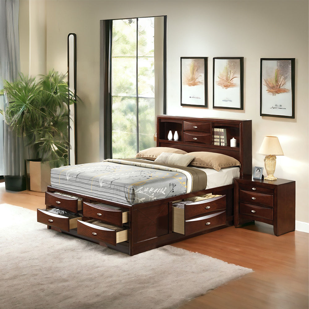 ACME Ireland Espresso Queen Bed with Storage Model 21600Q